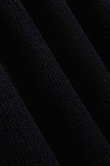 Damen - Strickkleid - schwarz