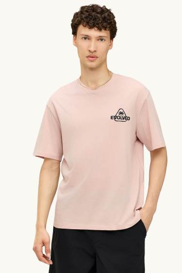 Uomo - T-shirt - relaxed fit - rosa