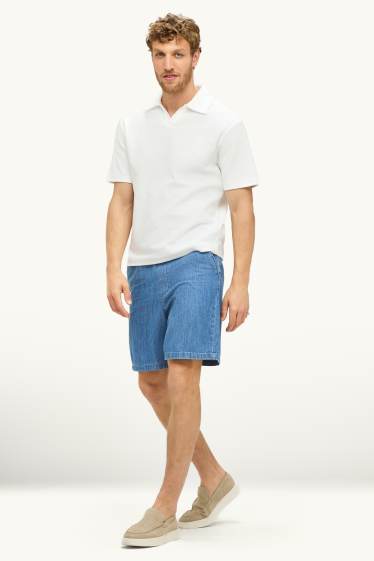 Hommes - Short en jean - jean bleu