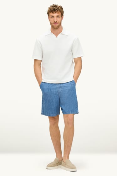 Hommes - Short en jean - jean bleu