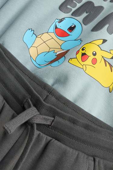 Copii - Băieți - Pokémon - set - hanorac și pantaloni de trening - 2 piese - albastru / gri închis