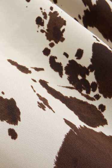 Donna - Gonna - fantasia - marrone / bianco crema