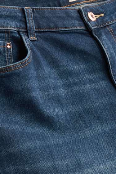 Damen - Bootcut Jeans - Mid Waist - dunkeljeansblau
