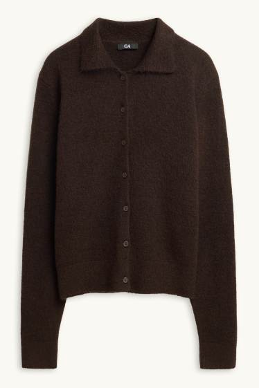 Women - Cardigan - dark brown
