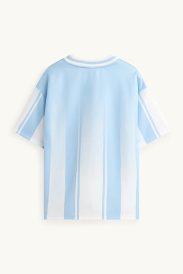 Kinder Mädchen - CapyFun - Kurzarmshirt - gestreift - hellblau