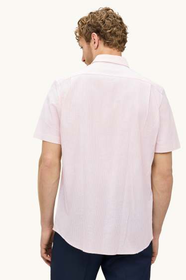 Men - Shirt - regular fit - button-down collar - rose