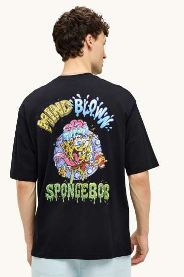 Bărbați - Tricou - relaxed fit - SpongeBob Pantaloni Pătrați - negru