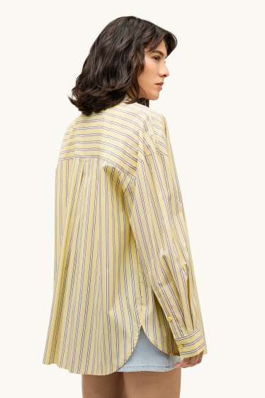 Donna - Camicetta - a righe - giallo
