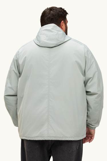 Hommes - Veste à capuche - finition déperlante - vert menthe