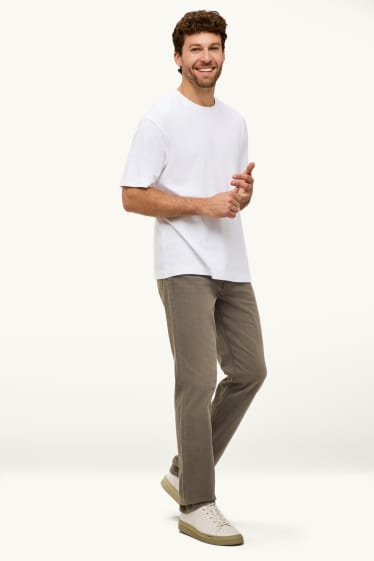 Heren - Straight jeans - jeansbruin