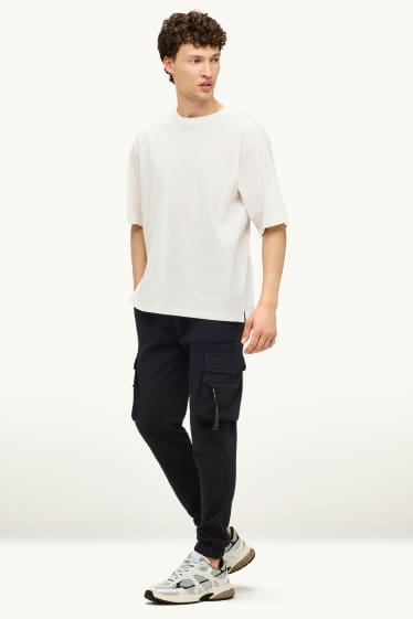 Herren - Cargo-Jogginghose - schwarz
