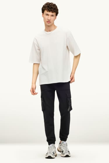 Herren - Cargo-Jogginghose - schwarz