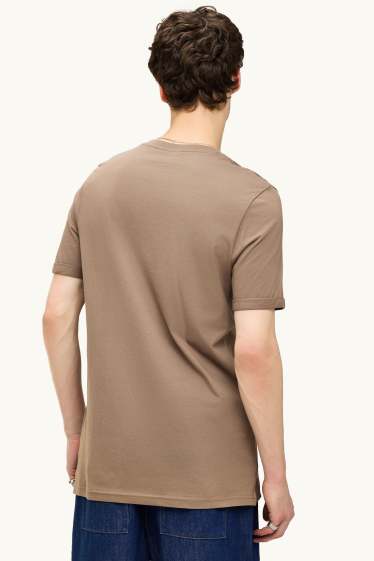 Heren - T-shirt - regular fit - bruin