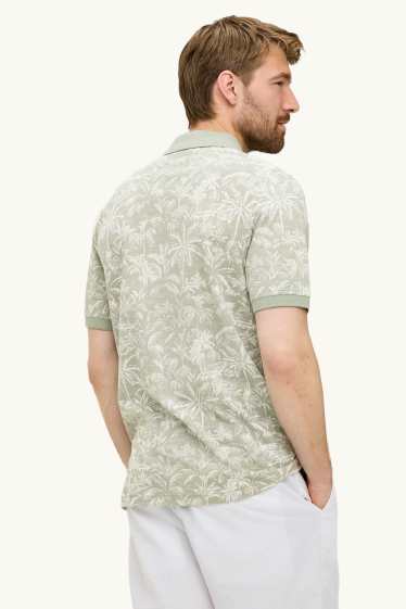 Herren - Poloshirt - Regular Fit - gemustert - grün