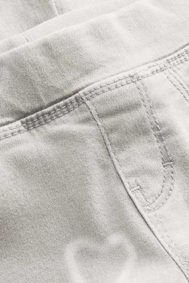 Kinder Mädchen - Herz - Flared Jeggings - helljeansgrau
