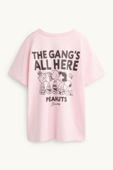 Women - T-shirt - oversized - Peanuts - light rose