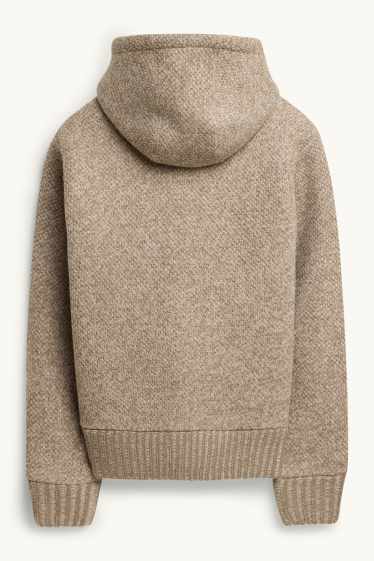 Men - Zip-through hoodie - beige-melange