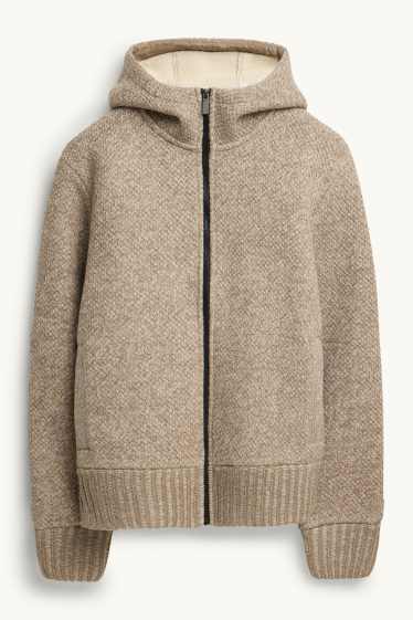 Men - Zip-through hoodie - beige-melange