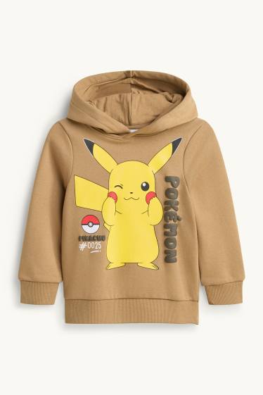 Kinderen: jongens - Pokémon - Pikachu - hoodie - bruin