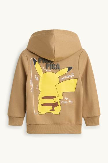 Kinderen: jongens - Pokémon - Pikachu - hoodie - bruin