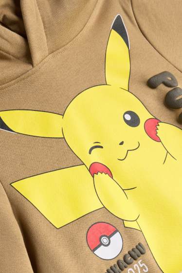 Kinderen: jongens - Pokémon - Pikachu - hoodie - bruin