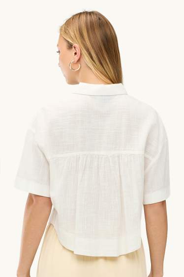 Damen - Hemdbluse - weiß