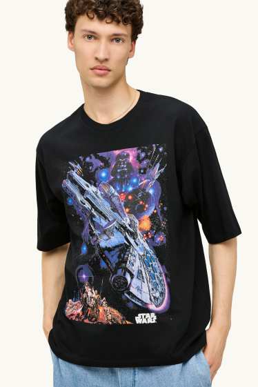 Herren - T-Shirt - Oversized - Star Wars - schwarz