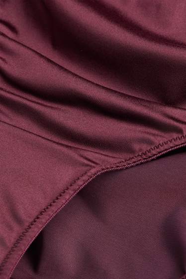 Damen - Satin-Slip - bordeaux