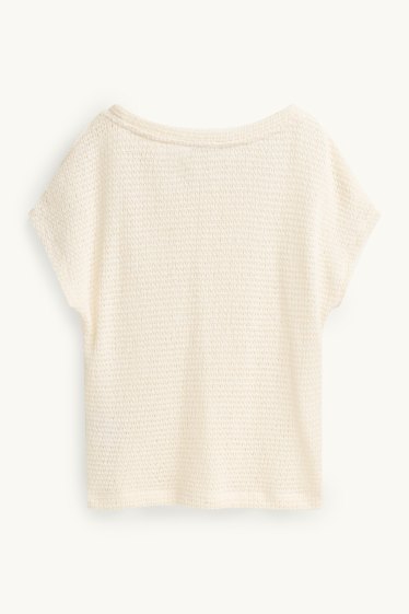 Women - T-shirt - cremewhite