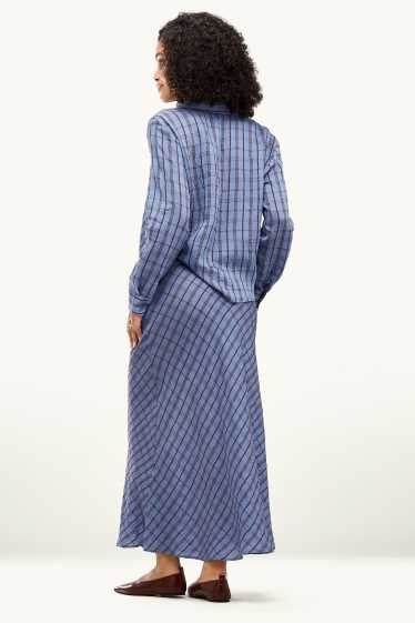Women - Skirt - patterned - blue