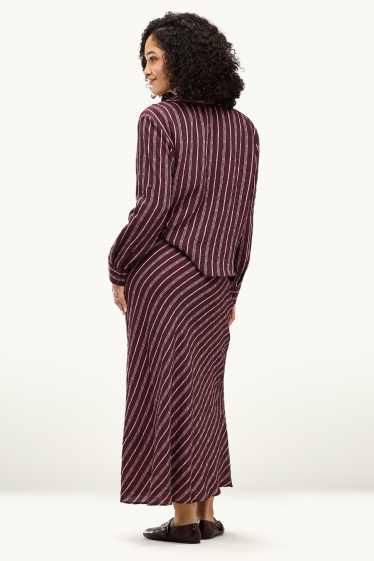 Women - Skirt - patterned - bordeaux