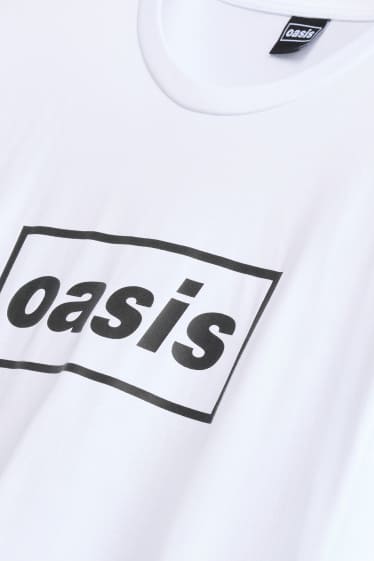 Herren - T-Shirt - Oversized - Oasis - weiß / schwarz