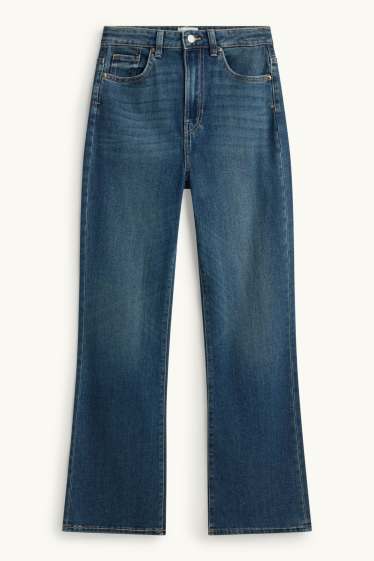 Dames - Flared jeans - high waist - jeansblauw