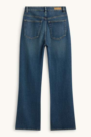 Dames - Flared jeans - high waist - jeansblauw