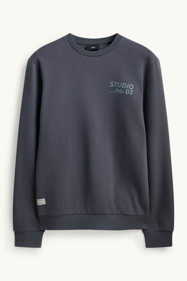 Herren - Sweatshirt - blau  / dunkelgrau