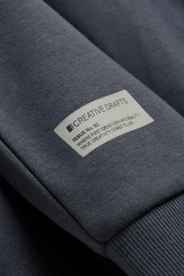 Herren - Sweatshirt - blau  / dunkelgrau