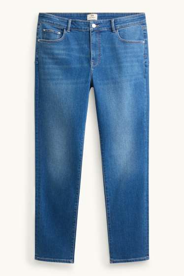 Femei - Slim jeans - talie medie - jeans modelatori - LYCRA® - denim-albastru