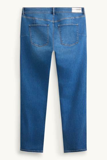Femei - Slim jeans - talie medie - jeans modelatori - LYCRA® - denim-albastru