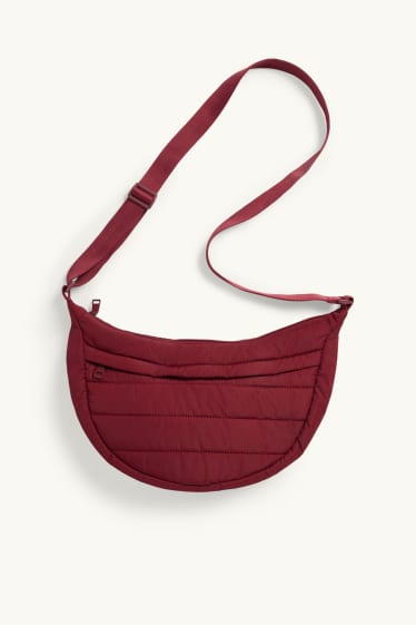 Dona - Bandolera embuatada - vermell fosc
