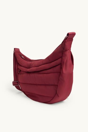 Dona - Bandolera embuatada - vermell fosc