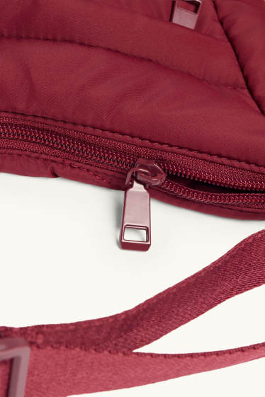 Dona - Bandolera embuatada - vermell fosc