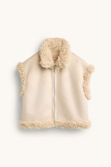 Dames - Omkeerbaar vest - beige