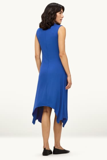 Women - Viscose dress - straight fit - blue