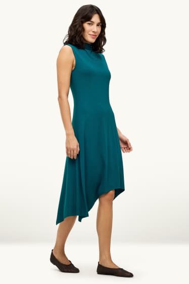 Femmes - Robe en viscose - straight fit - vert