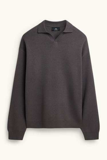 Hommes - Pull - gris foncé