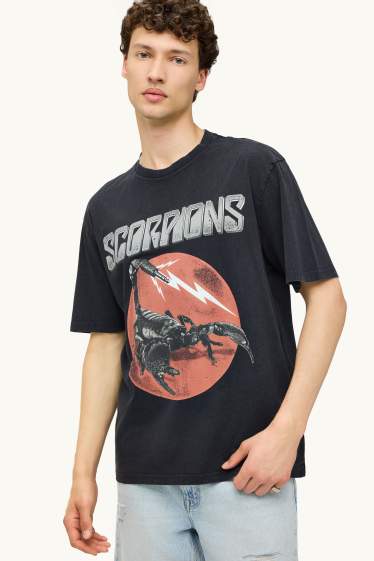 Herren - T-Shirt - Relaxed Fit - Scorpions - anthrazit