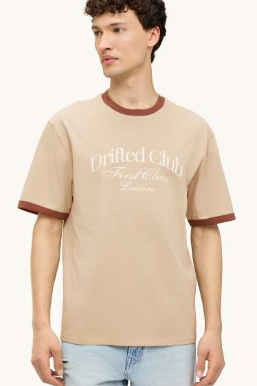 Herren - T-Shirt - Relaxed Fit - beige