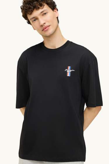 Herren - T-Shirt - Relaxed Fit - Ford Mustang - schwarz