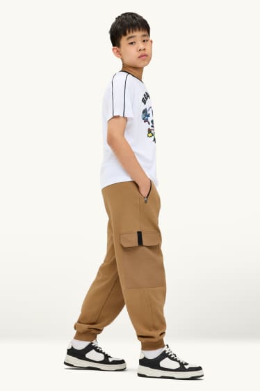 Bambini - Pantaloni sportivi cargo - marrone chiaro