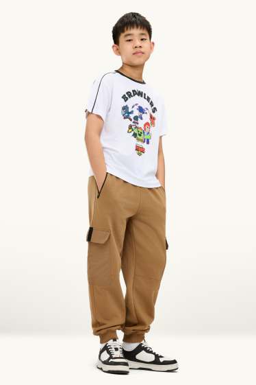 Bambini - Pantaloni sportivi cargo - marrone chiaro